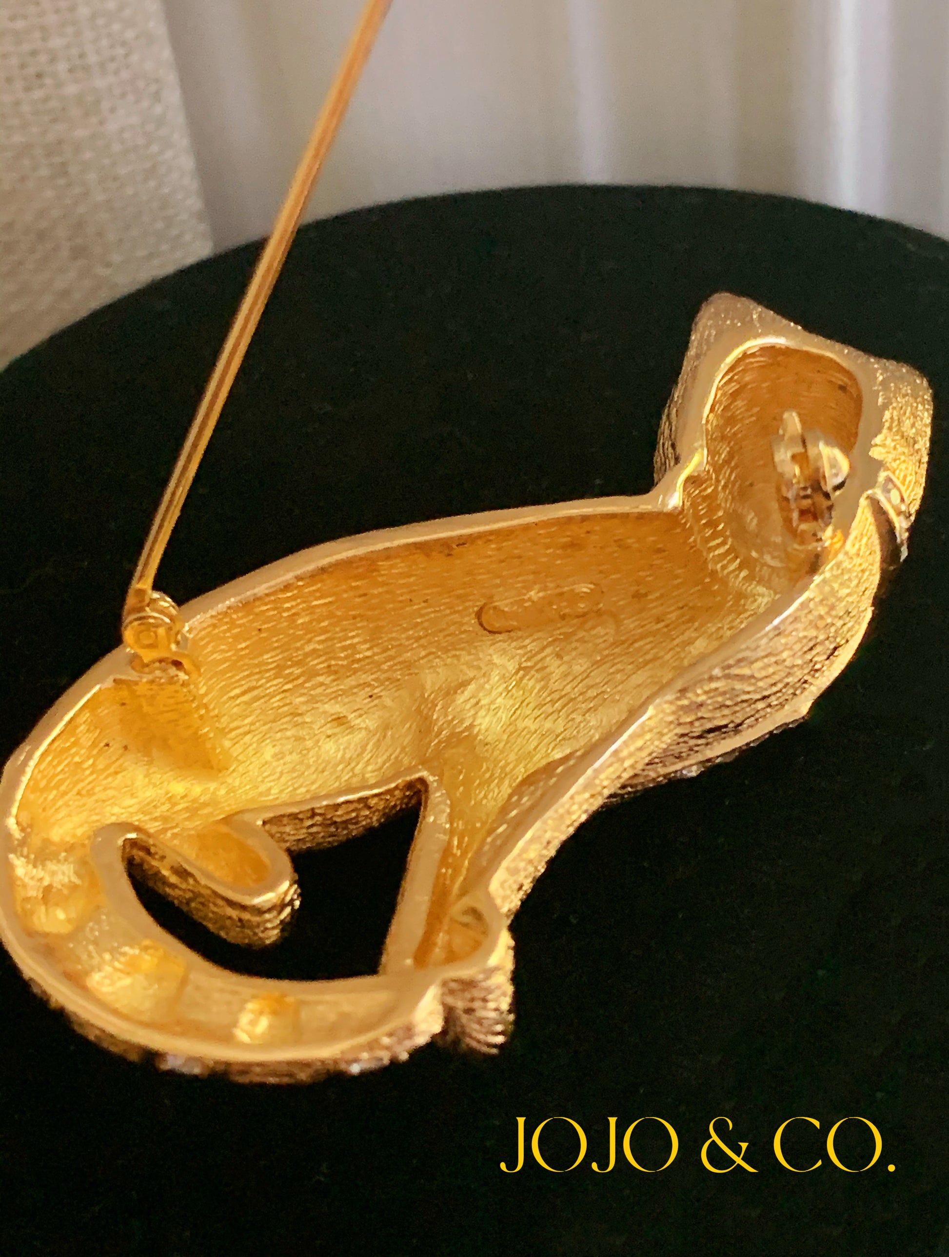 1980s Christian Dior Cat Brooch