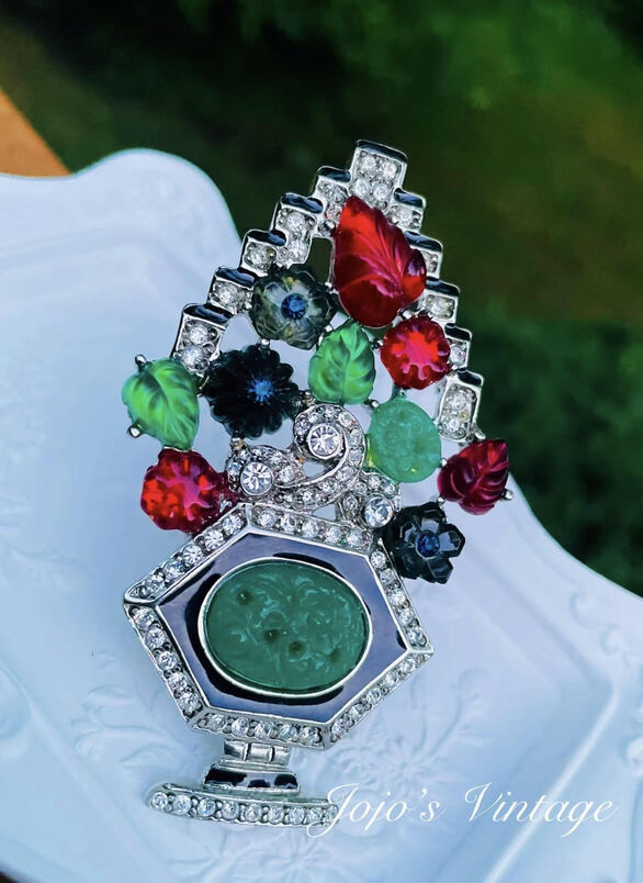 KJL “Fruit Salad” Jeweled Brooch