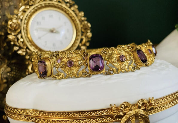 Victorian Revival Amethyst Choker | Circa 1920s