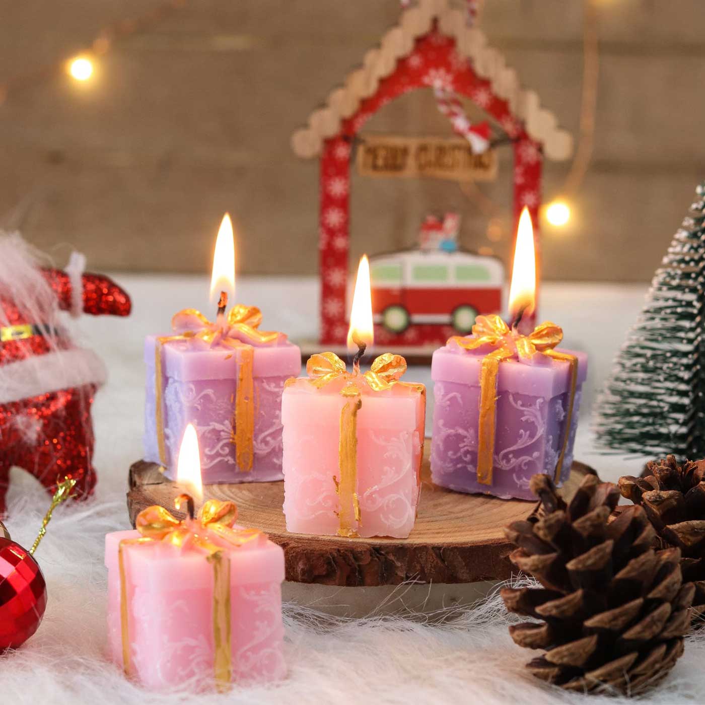 Handmade Christmas Candle Gift Set