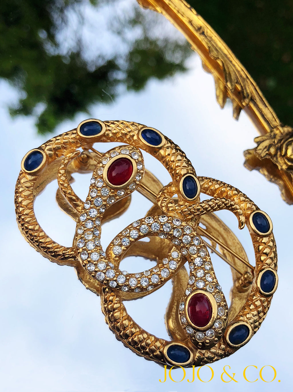 KJL for AVON Double Snake Brooch