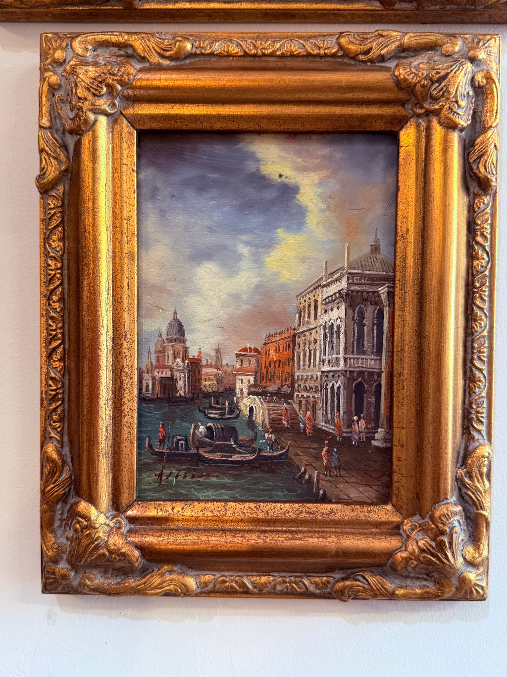 Venetian Canal Views – A Pair of Vintage Oil Paintings