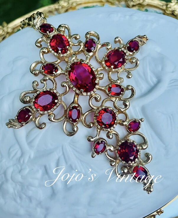 Panetta Ruby Red Pendant Necklace
