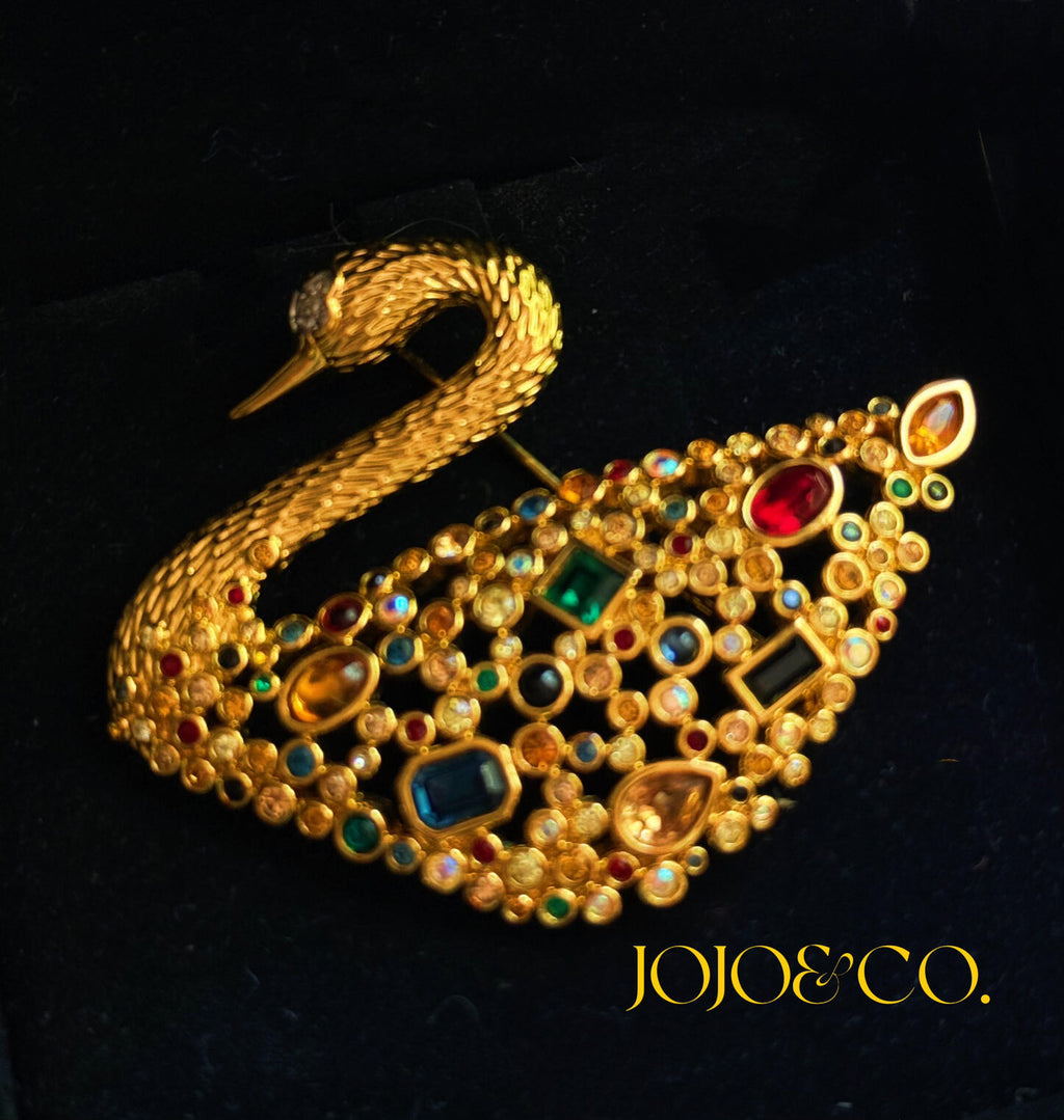 Swarovski 100th Anniversary Limited Edition Swan Brooch Circa early 1990s
