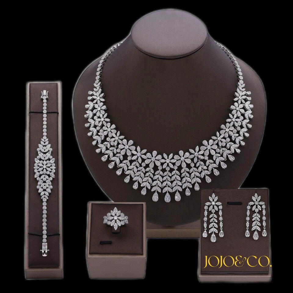 Whispers of Silver Bridal Crystal Set