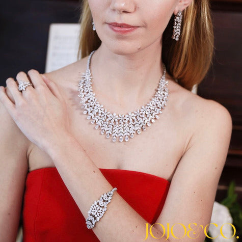 Whispers of Silver Bridal Crystal Set