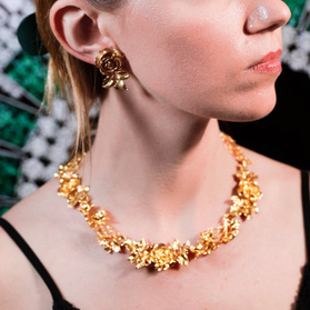 JUTICH Golden Rose Jewelry Set