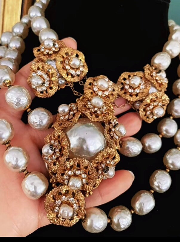 Vintage Miriam Haskell Statement Necklace