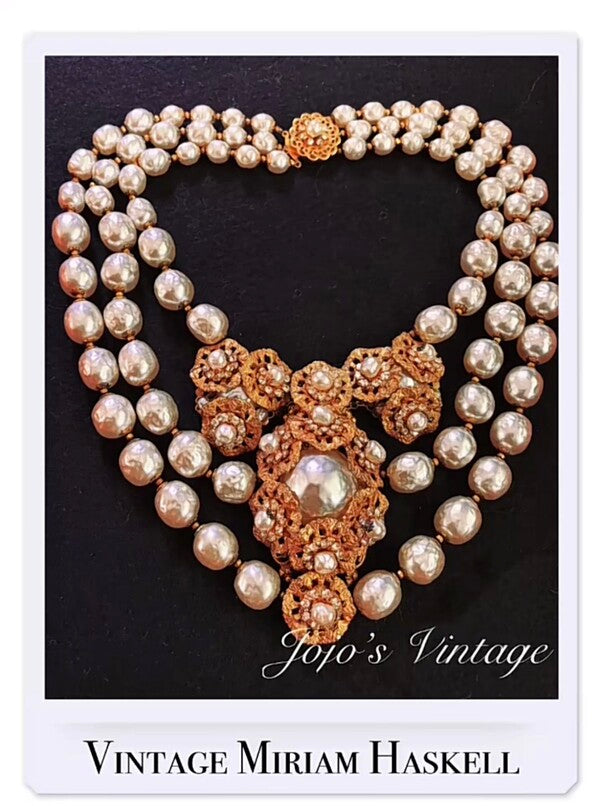 Vintage Miriam Haskell Statement Necklace