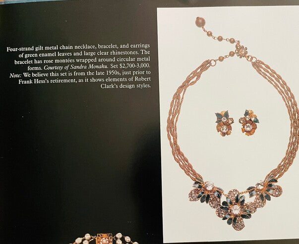 Vintage Miriam Haskell Enamel & Rhinestone Necklace